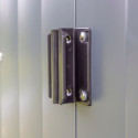 Abri de jardin 2,5m² toit double pente en acier galvanisé anthracite Spacemaker