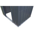 Abri de jardin 2,5m² toit double pente en acier galvanisé anthracite Spacemaker