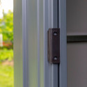 Abri de jardin 2,5m² toit double pente en acier galvanisé anthracite Spacemaker
