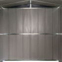 Abri de jardin 2,5m² toit double pente en acier galvanisé anthracite Spacemaker