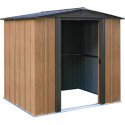 Abri de jardin 2,93m² toit double pente en acier galvanisé aspect bois Spacemaker