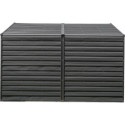 Abri de jardin 3,5m² adossé en acier galvanisé anthracite Spacemaker
