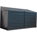 Abri de jardin 3,5m² adossé en acier galvanisé anthracite Spacemaker