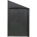 Abri de jardin 3,5m² adossé en acier galvanisé anthracite Spacemaker