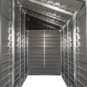 Abri de jardin 2,4m² adossé en acier galvanisé anthracite Spacemaker