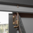 Abri de jardin 2,4m² adossé en acier galvanisé anthracite Spacemaker