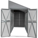 Abri de jardin 2,4m² adossé en acier galvanisé anthracite Spacemaker