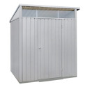 Abri de jardin en métal gris 3,92m² - DURAMAX + kit d'ancrage + kit de fondation