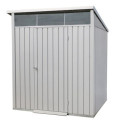 Abri de jardin en métal gris 3,92m² - DURAMAX + kit d'ancrage + kit de fondation