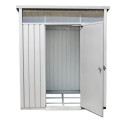 Abri de jardin en métal gris 3,92m² - DURAMAX + kit d'ancrage + kit de fondation