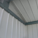 Abri de jardin en métal gris 3,92m² - DURAMAX + kit d'ancrage + kit de fondation