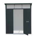 Abri de jardin en métal anthracite 3,92m² - DURAMAX + kit d'ancrage + kit de fondation