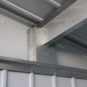 Abri de jardin en métal anthracite 3,92m² - DURAMAX + kit d'ancrage + kit de fondation