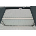 Abri de jardin en métal anthracite 3,92m² - DURAMAX + kit d'ancrage + kit de fondation