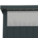 Abri de jardin en métal anthracite 3,92m² - DURAMAX + kit d'ancrage + kit de fondation
