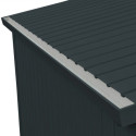 Abri de jardin en métal anthracite 3,92m² - DURAMAX + kit d'ancrage + kit de fondation