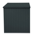 Abri de jardin en métal anthracite 3,92m² - DURAMAX + kit d'ancrage + kit de fondation