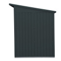Abri de jardin en métal anthracite 3,92m² - DURAMAX + kit d'ancrage + kit de fondation