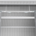 Abri de jardin en métal gris 5,22m² + kit d'ancrage + kit de fondation DURAMAX