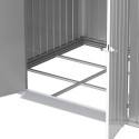 Abri de jardin en métal gris 5,22m² + kit d'ancrage + kit de fondation DURAMAX