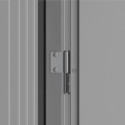 Abri de jardin en métal gris 5,22m² + kit d'ancrage + kit de fondation DURAMAX