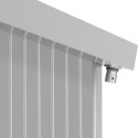 Abri de jardin en métal gris 5,22m² + kit d'ancrage + kit de fondation DURAMAX