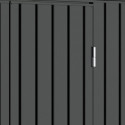 Abri de jardin en métal anthracite 5,22m² + kit d'ancrage + kit de fondation DURAMAX