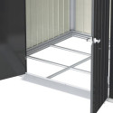 Abri de jardin en métal anthracite 5,22m² + kit d'ancrage + kit de fondation DURAMAX