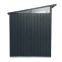 Abri de jardin en métal anthracite 5,22m² + kit d'ancrage + kit de fondation DURAMAX