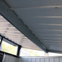 Abri de jardin en métal anthracite 5,22m² + kit d'ancrage + kit de fondation DURAMAX