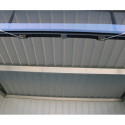 Abri de jardin en métal anthracite 5,22m² + kit d'ancrage + kit de fondation DURAMAX
