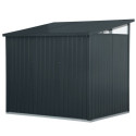 Abri de jardin en métal anthracite 5,22m² + kit d'ancrage + kit de fondation DURAMAX