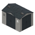 Abri de jardin en PVC 8,05m² DarkGrey Apex - Duramax + kit de fondation