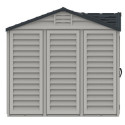 Abri de jardin en PVC 8,05m² DarkGrey Apex - Duramax + kit de fondation