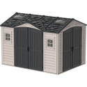 Abri de jardin en PVC 8,05m² DarkGrey Apex - Duramax + kit de fondation