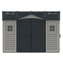 Abri de jardin en PVC 8,05m² DarkGrey Apex - Duramax + kit de fondation
