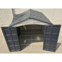 Abri de jardin en PVC 8,05m² DarkGrey Apex - Duramax + kit de fondation