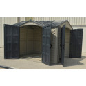 Abri de jardin en PVC 8,05m² DarkGrey Apex - Duramax + kit de fondation