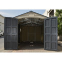 Abri de jardin en PVC 11,95m² DarkGrey Apex - Duramax + kit de fondation