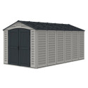 Abri de jardin en PVC 11,95m² DarkGrey Apex - Duramax + kit de fondation