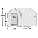 Serre de jardin démontable 9m² en polyéthylène et acier - Shelter Logic