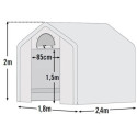 Serre de jardin démontable 4,32m² en polyéthylène et acier avec étagère - Shelter Logic