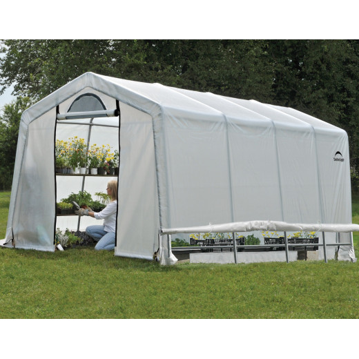 Serre de jardin démontable 18,3m² en polyéthylène et acier - Shelter Logic