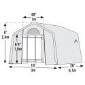 Serre de jardin démontable 18,3m² en polyéthylène et acier - Shelter Logic