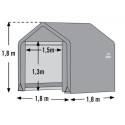 Abri de jardin 3,24m² démontable en acier et polyéthylène gris – Shelter Logic
