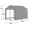 Abri de jardin 5,4m² démontable en acier et polyéthylène gris – Shelter Logic