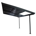 Toit de terrasse 12,04m² en alu anthracite à panneaux amovibles Habrita