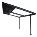 Toit de terrasse 12,04m² en alu anthracite à panneaux amovibles Habrita