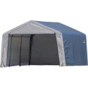 Abri de jardin 13m² démontable en acier et polyéthylène gris – Shelter Logic