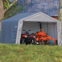 Abri de jardin 13m² démontable en acier et polyéthylène gris – Shelter Logic